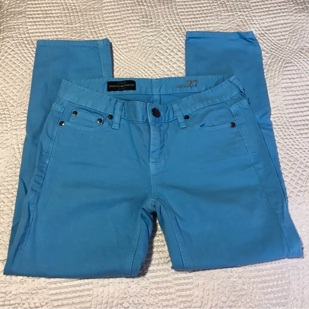 J.crew Matchstick Ocean Blue Jeans Size 27 (size 4) Cropped Ankle Length Denim